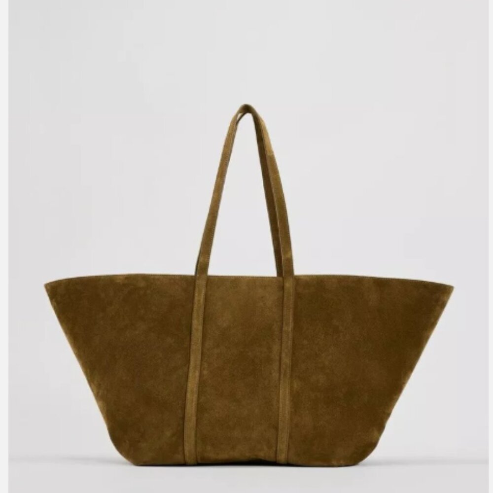 ZARA Suede maxi tote NEW